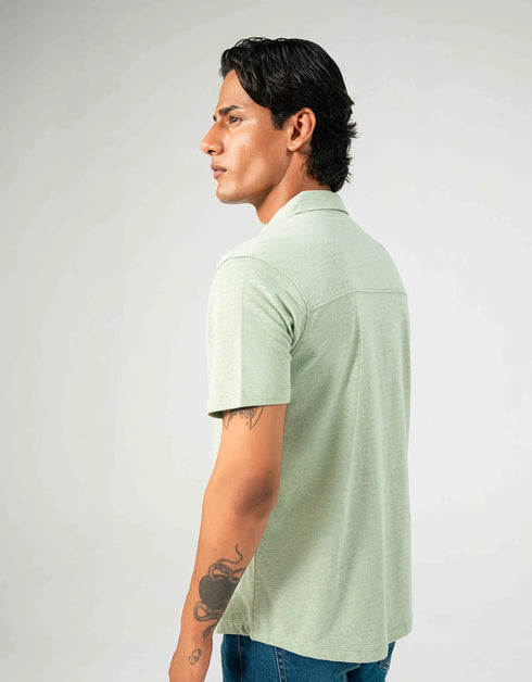 KNITTED BUTTON UP SHIRT